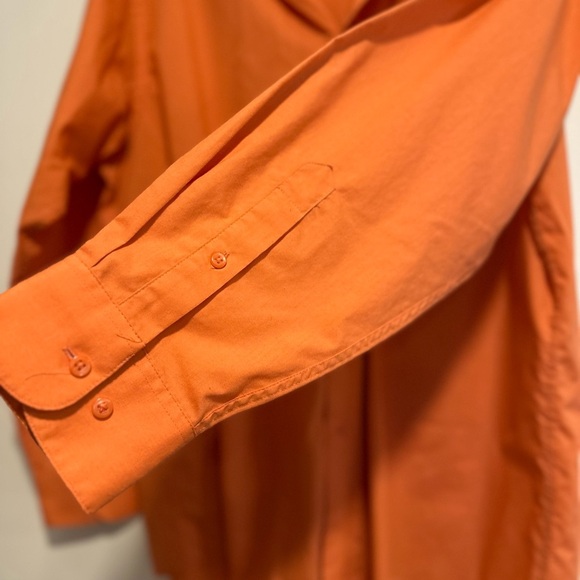 Pierre Cardin Terracotta Long Sleeve Pocket Dress Shirt Sz L 16-16.5 34/35. - Picture 7 of 9